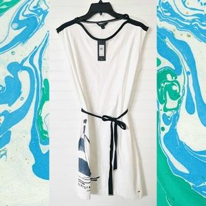 Tommy Hilfiger nautical, tie-front T-shirt dress